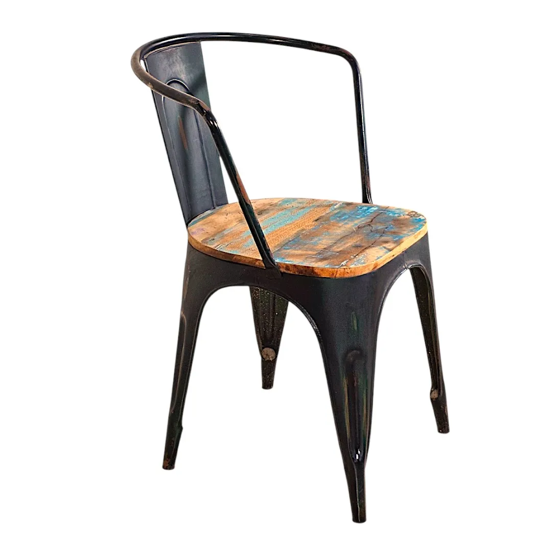 The District Reclaimed Wood and Metal Armchair