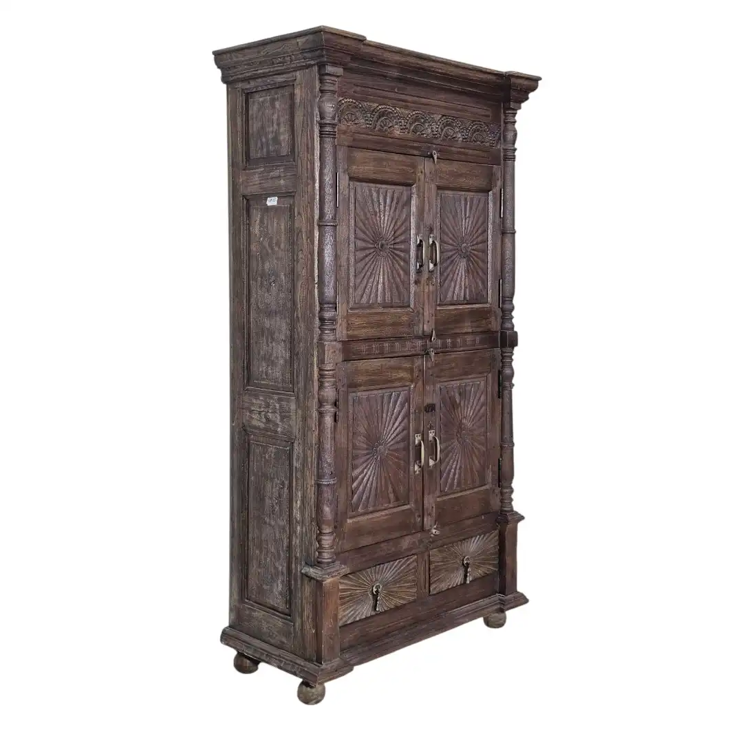 The Marwar Palace Arcaded Multi-Fluted Armoire