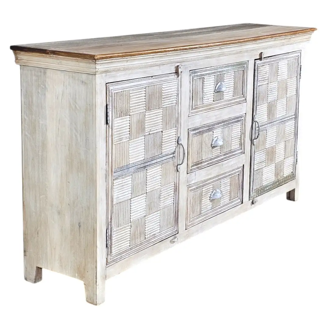 The Avadh Hand-Carved Mango Wood Credenza