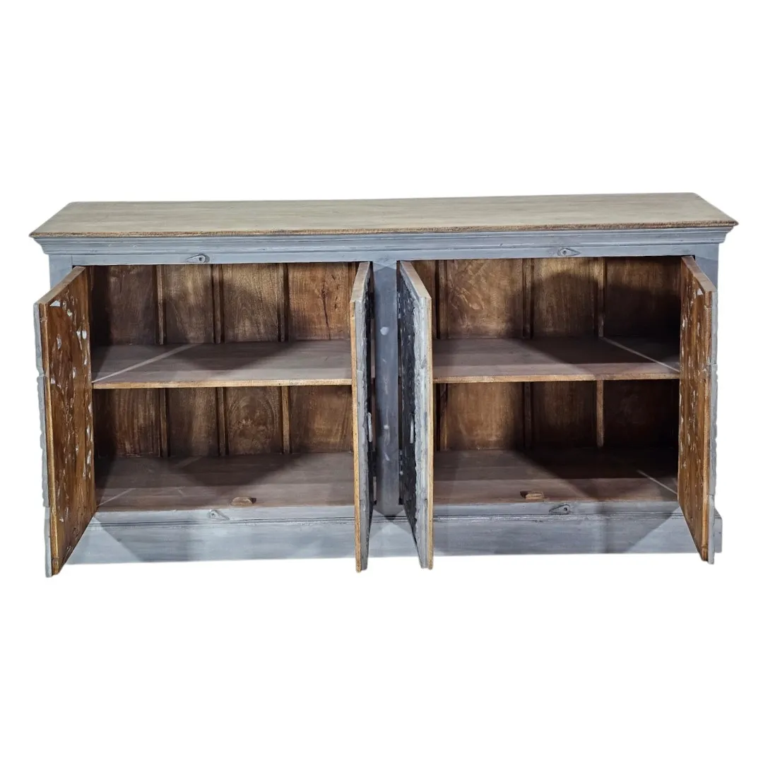 The Meera  Carved Sideboard