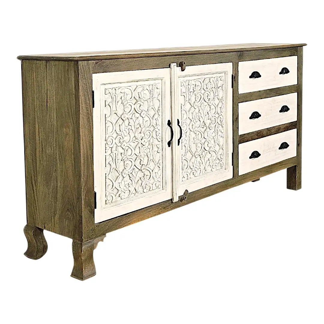 The Vine & Petal Hand-Carved Sideboard